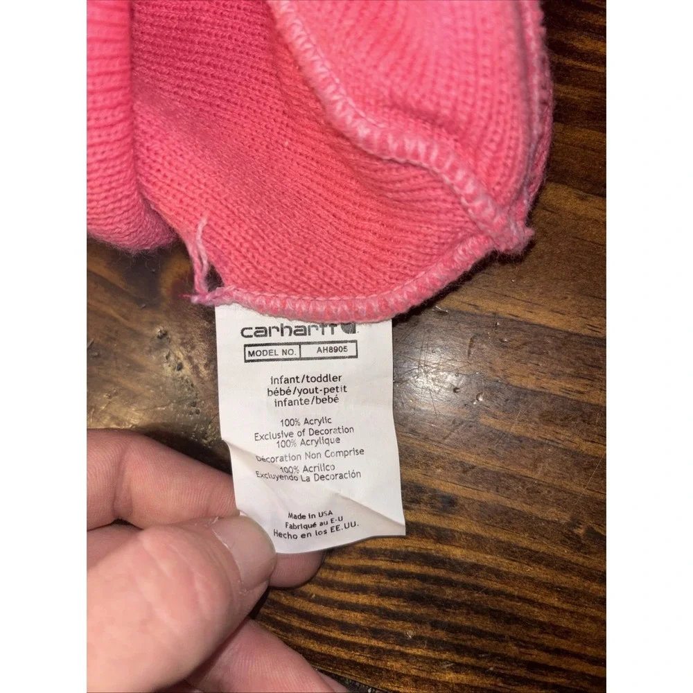 Carhartt Pink Beanie Hat AH8905 Child / Infant / Toddler One Size Fits‎ Most USA